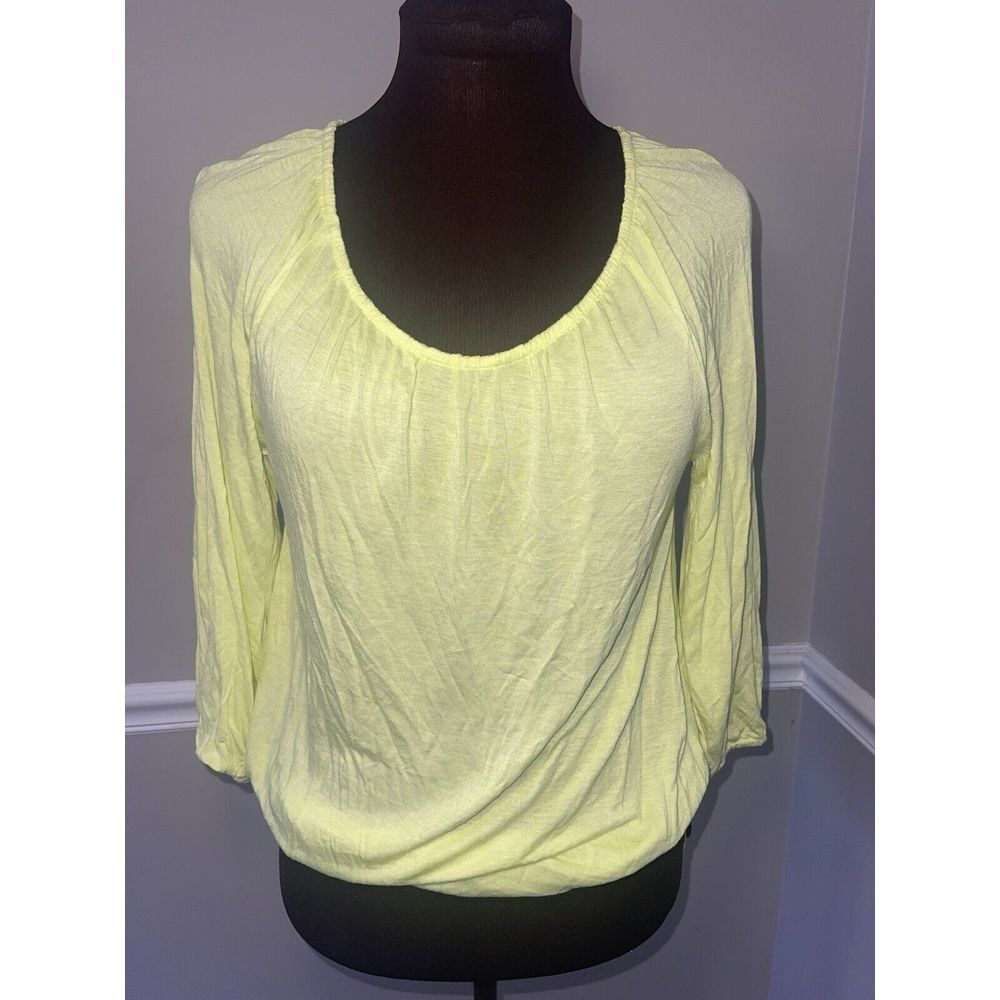 Old Navy Womens Shirt Neon yellow Sz‎ S NWT